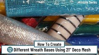 12 Methods Using 21quot Deco Mesh to Create a Wreath Base How to Make a Wreath With Mesh [upl. by Bernat]