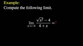 Irrational Limits a short example with radical term [upl. by Colwin987]