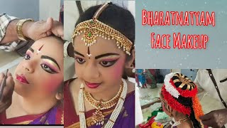 Bharatnatyam makeup step by step  Classical dance easy makeup Bharatanatyam Face Makeup Tutorial [upl. by Wesle]