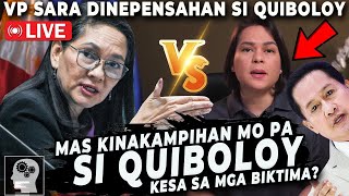 🔴 VP SARA NAGSALITA NA HONTIVEROS galit na galit sa PAGTATANGGOL ni VP SARA kay QUIBOLOY  Jevara [upl. by Kwarteng]