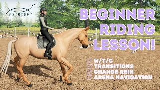 Beginner Riding Lesson  Astride [upl. by Tnairb]