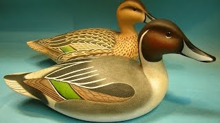 Decoy Carving Pintails quotWard Stylequot 2 of 7 [upl. by Kcirdaed]