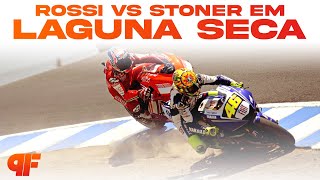 A INESQUECÍVEL BATALHA ROSSI VS STONER EM LAGUNA SECA  Volta a Volta 83 EUA 2008  Primeira Fila [upl. by Eilahtan]