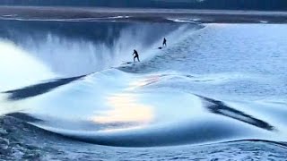 Spring bore tide along Turnagain Arm in Alaska [upl. by Nealy]