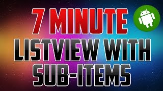 Android Studio  How to Create a Listview with SubItems [upl. by Suiramaj]
