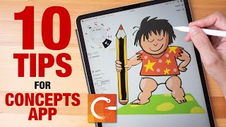 10 tips and shortcuts for Concepts iPad App for beginners [upl. by Anitsihc571]