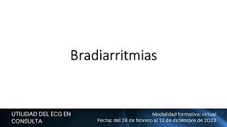 2023 Bradiarritmias [upl. by Ivette]