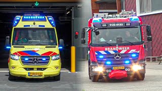 AFGEMELDBrandweer VeluwseKant Almere amp Ambulances met spoed naar meldingen in Almere [upl. by Brownley]