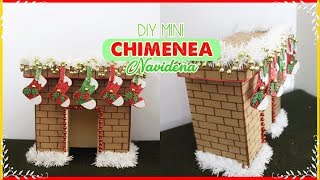 DIY MINI chimenea navideña  hecha con carton  Fireplace [upl. by Ilhsa71]