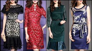 Mesmerizing Vintage Embroidered Alencon Lace Patchwork SheathColumn Plus Size Bodycon Dresses [upl. by Sirtemed207]