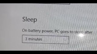 on battery power pc goes to sleep after three minutes  laptop sleep settings windows 10 [upl. by Kciwdahc]