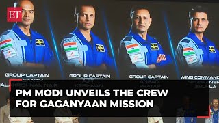 Gaganyaan Mission update PM Modi unveils crew of 4 astronauts for ISROs first manned space mission [upl. by Neelyaj]