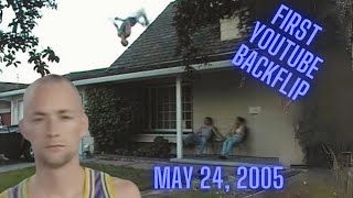 First Back Flip on Youtube House dismount backflip [upl. by Atinnek]