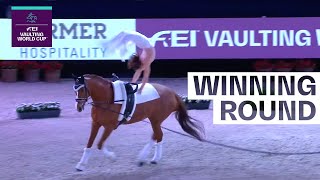 Manon Moutinho 🇫🇷 takes crown first time ever  Winning Round  FEI Vaulting World Cup™ Final 2022 [upl. by Innes164]