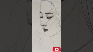 Beauty Sketch drawing drawing art howtodraw satisfying easydrawing painting artwork [upl. by Maryn]