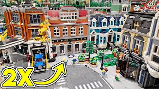 Double LEGO Book Shop Modular Building [upl. by Annaeiluj]