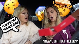 Getting BIRTHDAY FREEBIES for 24 Hours shocking 😱🤯🥳 [upl. by Aznerol874]