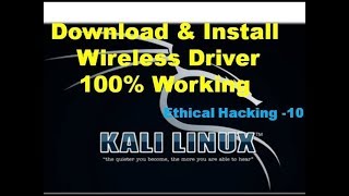 Kali Linux Wireless Driver Install amp Download [upl. by Warfourd]