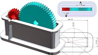 SolidWorks Tutorial 052 casing base design for 1stage reducer gearbox 13 [upl. by Ajnot]