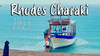 Rhodes Greece Charaki a beautiful place to visit walking tour 4k Rodos Greece [upl. by Ayatnwahs]