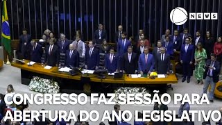 Congresso realiza sessão de abertura do ano legislativo [upl. by Ohnuj]