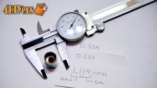 DIY Reading a Dial Vernier Caliper Imperial [upl. by Gautious]