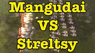 AOE4  50 Rus Streltsy VS 50 Mongol Mangudai [upl. by Wearing]