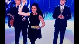 Woman runs on stage throwing eggs at Simon Cowell [upl. by Ignatius889]