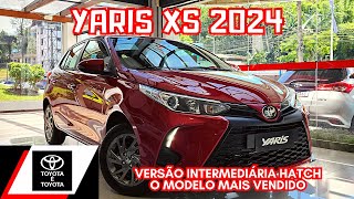 TOYOTA YARIS XS 2024 HATCH 0KM VERSÃO INTERMEDIÁRIA DETALHES DO INTERIOR E EXTERIOR [upl. by Lewak]