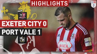 HIGHLIGHTS Exeter City 0 Port Vale 1 91223 EFL Sky Bet League One [upl. by Ainel]