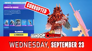 NEW Corrupted Legends Pack September 23 Item Shop NEW Danger Donut Wrap Malcore Beef Boss [upl. by Hyacinthia375]