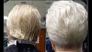 Kısa saç katlı kesim EĞİTİM 01 AmazinghairHaircut Friseur Saçkesim Model Kısasaç Haircut [upl. by Attelrahs]