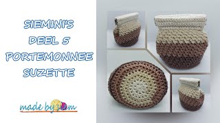 SIEMINIS DEEL 5  PORTEMONNEE SUZETTE  HAKEN  TUTORIAL  NEDERLANDS [upl. by Eiramnaej]