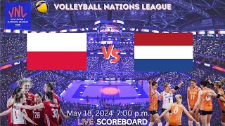 POLAND VS NETHERLAND  VOLLEYBALL NATIONS LEAGUE WOMEN [upl. by Ferguson]