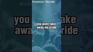 Paramore  Decodeshorts [upl. by Zennas]