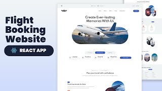 ✈️ Create Responsive Flight Booking Website using React JS   Source Code [upl. by Oznerol]