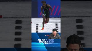 Xavier Worthy’s Insane Lateral Movement During 421 40 Yard Dash nflcombine 40yarddash [upl. by Arbmat311]