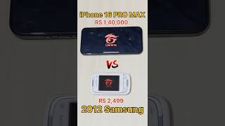 iPhone 16 PRO MAX 😈 vs 2012 Samsung vs Old Samsung  FREEFIRE TEST freefire iphone iphone16 [upl. by Enajharas]