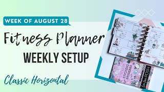 Weekly Fitness Planner Setup in a Horizontal Layout  Live Love Posh Love Yourself Stickerbook [upl. by Eniamerej373]