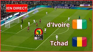 Côte dIvoire vs Tchad en direct Éliminatoires Coupe dAfrique Simulation de football Gameplay PC [upl. by Peppie352]