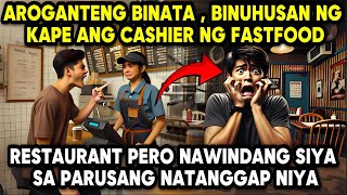 AROGANTENG BINATA  BINUHUSAN NG KAPE ANG CASHIER NG FASTFOOD RESTAURANT PERO NAWINDANG SIYA [upl. by Sarette282]