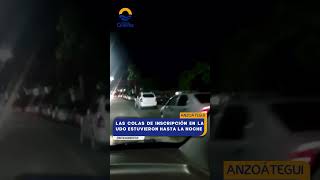 Desde la 930pm de ayer los bachilleres para formalizar su inscripción en la Universidad de Oriente [upl. by Mirabella]