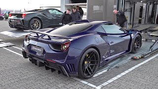 1 of 1 Novitec Ferrari 488 NLargo Full Carbon Bodykit Cold Engine Start Up Revs Overview [upl. by Atiseret701]