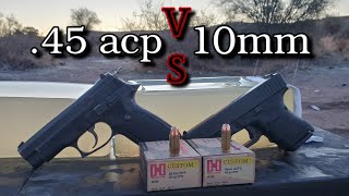 45 acp VS 10mm Ballistics Gel Test [upl. by Isabea]