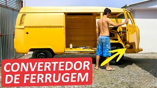 CUIDADO PRODUTO ERRADO A FERRUGEM VOLTOU  Reforma da Kombi em casa [upl. by Animrac]