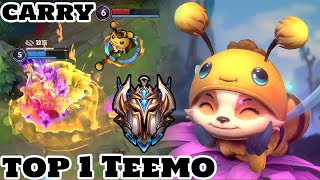 Wild Rift Top 1 Teemo Beemo Skin Gameplay Rank Challenger [upl. by Ynnig441]