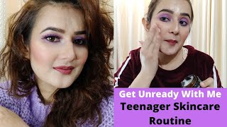 Teenager Skincare Routine  Get Unready With Me  SWATI BHAMBRA [upl. by Alleuqahs]