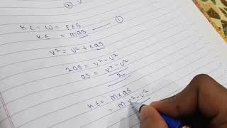 Derivation of kinetic energy learn physics with fun [upl. by Derick]