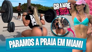 TREINO DE QUADRÍCEPS NA PRAIA DE MIAMI BEACH  EU NUNCA TINHA VISTO ISSO  VIVI WINKLER [upl. by Beatrix549]