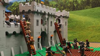 Lion Knights Castle Siege  Lego Castle War  Medieval Brick [upl. by Errick]